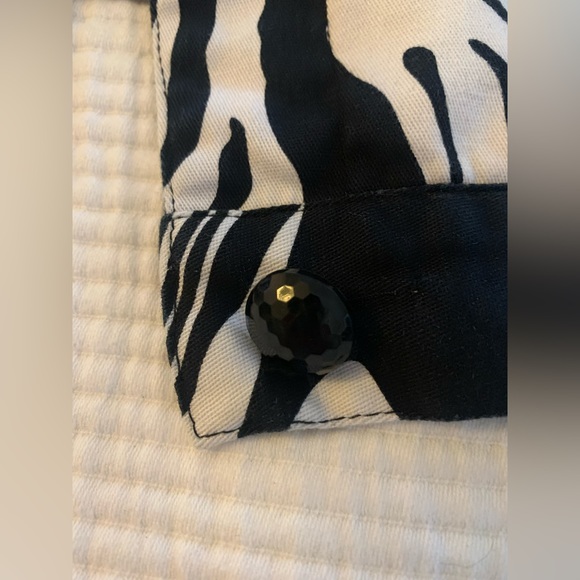 Squiggle Black & White Zebra Denim Jacket - Picture 4 of 4
